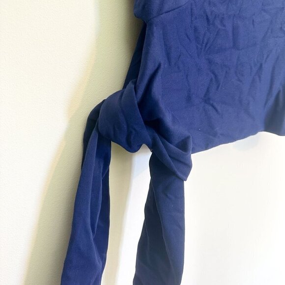 NWT Susana Monaco Navy Blue Wide Strap Tank Top with Side Tie - Small - Picture 5 of 7